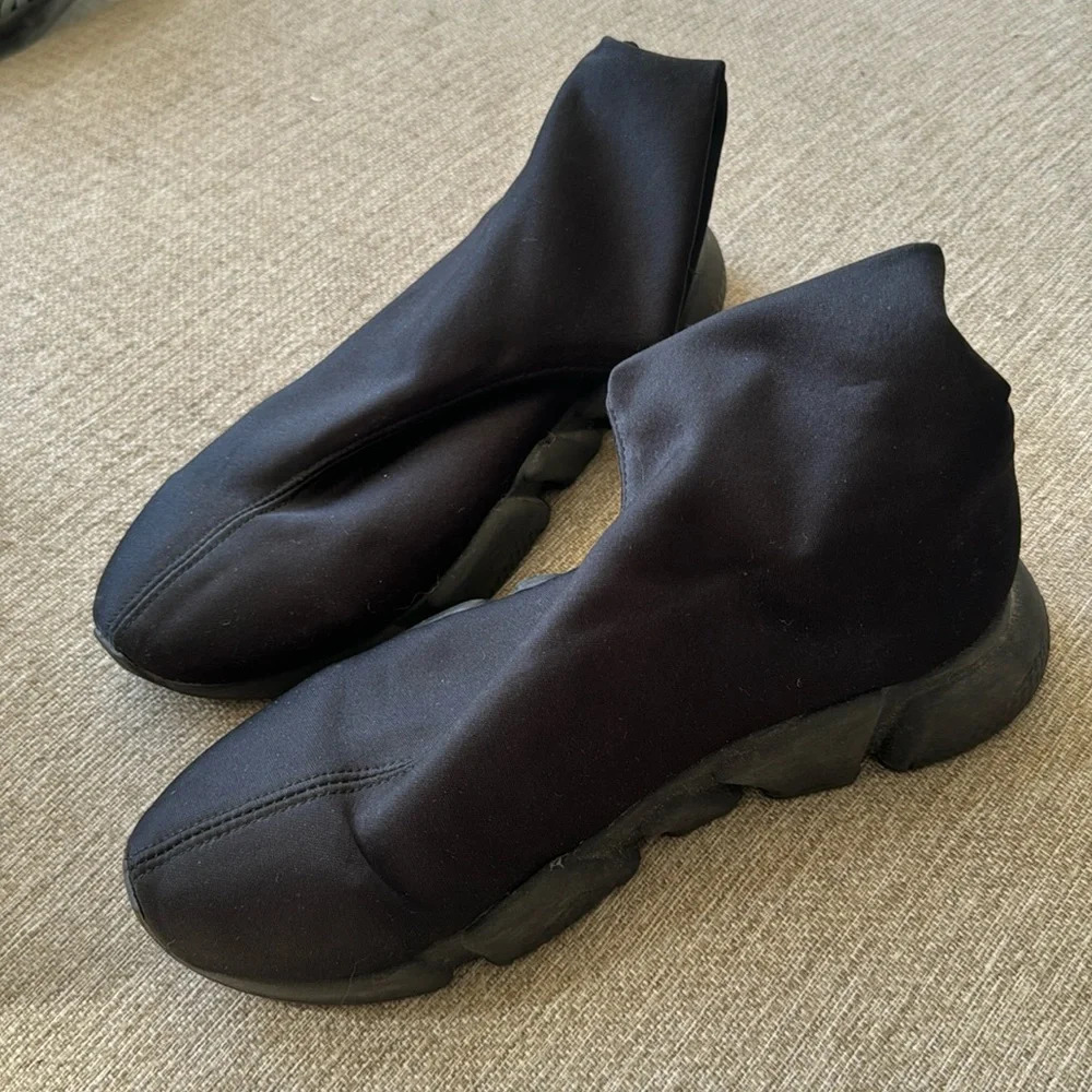 Italian made lug sole sock style chunky slip on shoe size Italian 30 or US 8